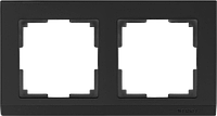 Рамка на 2 поста /WL04-Frame-02-black (черный)