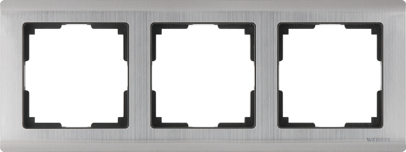 Рамка на 3 поста /WL02-Frame-03 (глянцевый никель)