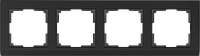 Рамка на 4 поста /WL04-Frame-04-black (черный)