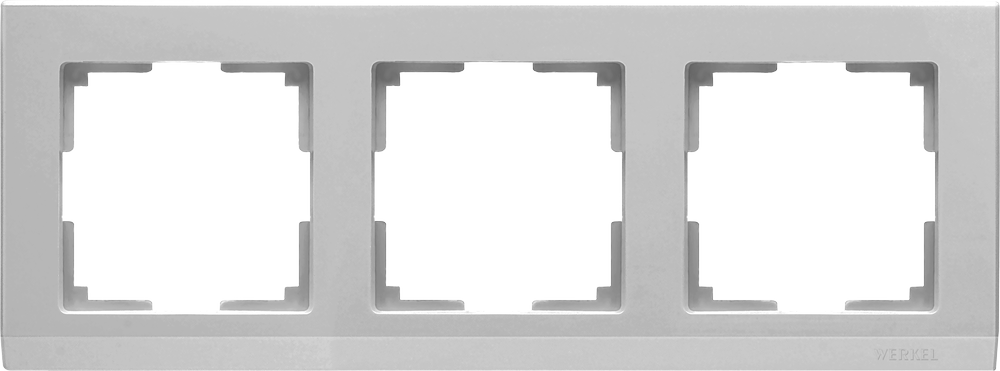 Рамка на 3 поста /WL06-Frame-03 (серебряный)