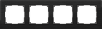 Рамка на 4 поста /WL11-Frame-04 (черный алюминий)