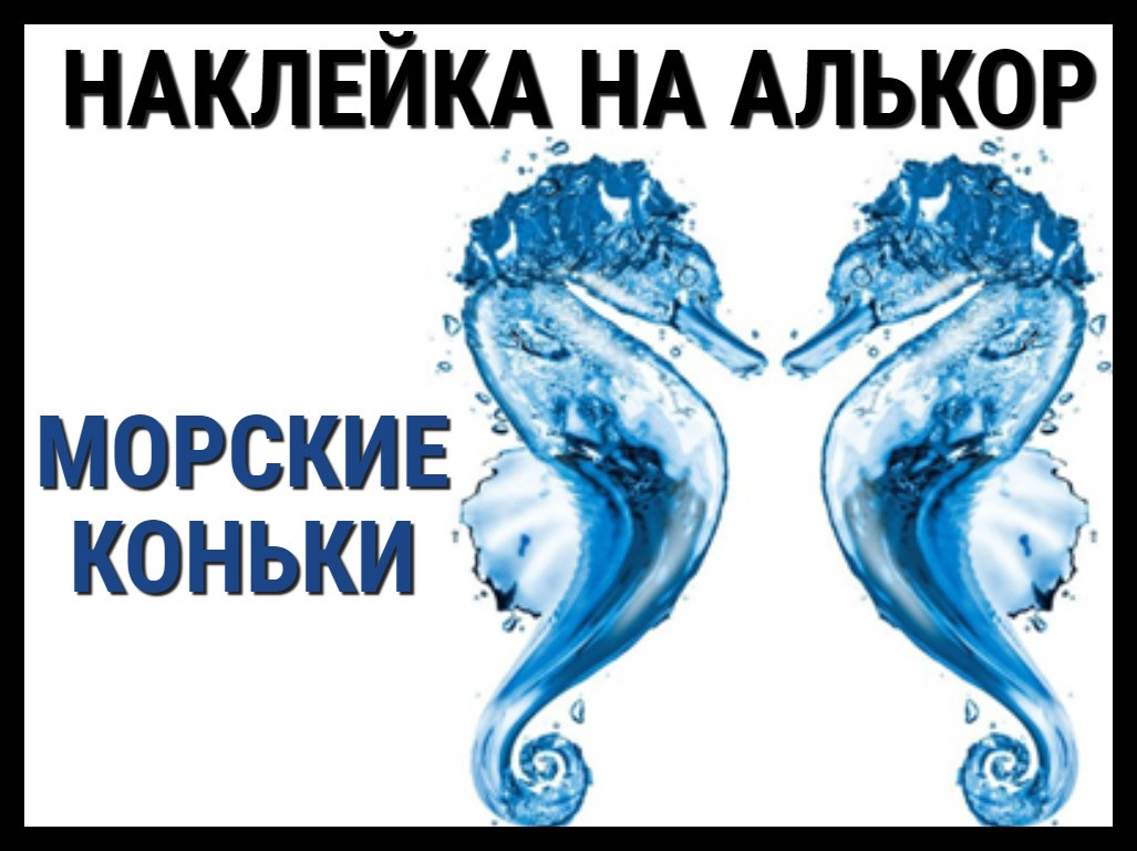 Наклейка Морские коньки на алькорплан ( ПВХ пленка), фото 1