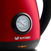 Электрочайник Kitfort с винтажным термометром (Красный), фото 3