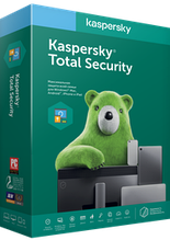Антивирус Kaspersky Total Security на 1 год для 2 ПК, продление