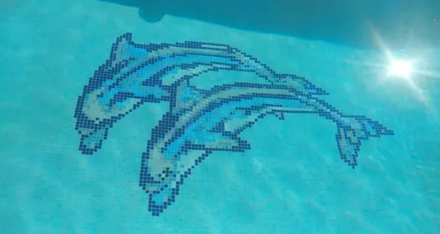 Мозаичное панно Два дельфина 2505 для бассейна - фото 3 - id-p75903420