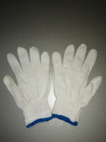 Перчатки х/б белые плотные, фото 2
