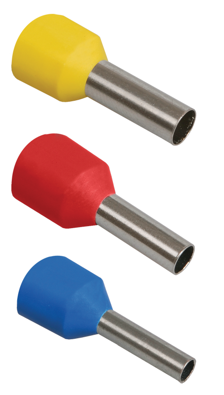 Наконечник-гильза Е1012 1мм2 с изолированным фланцем (темно-красный) (100 шт) ИЭК