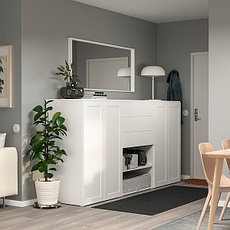 Шкаф ОПХУС белый Фоннес Саннидаль 240x57x123 см ИКЕА, IKEA, фото 2