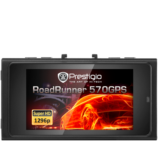 Автомобильный видеорегистратор PRESTIGIO RoadRunner 570GPSb (SHD 2304x1296@30 fps - фото 2 - id-p75595768