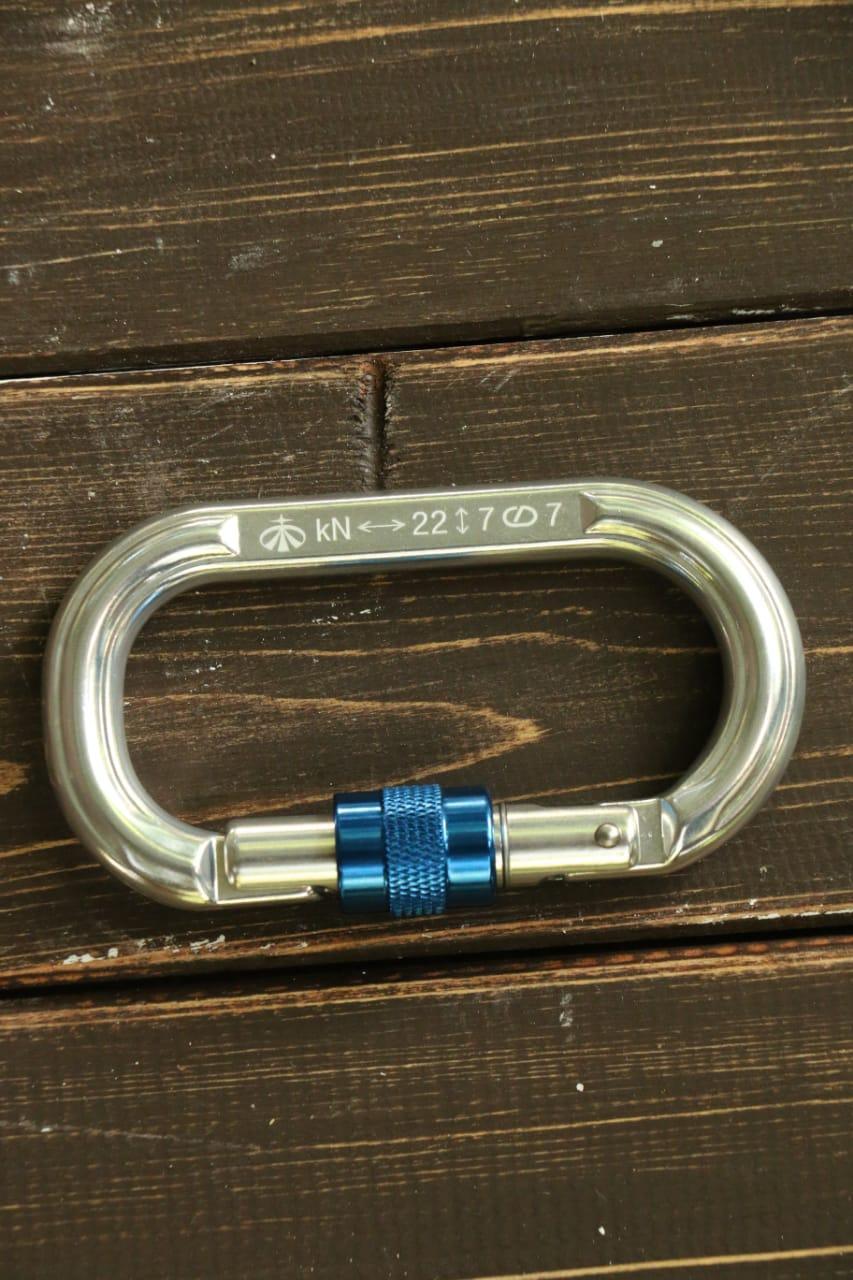Карабин Овал дюралевый с муфтой keylock Vertical