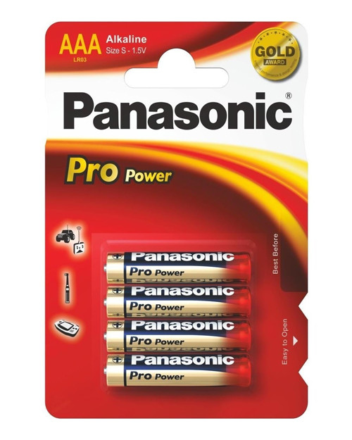 Батарейка щелочная PANASONIC Pro Power AAA/4B - фото 1 - id-p69618562