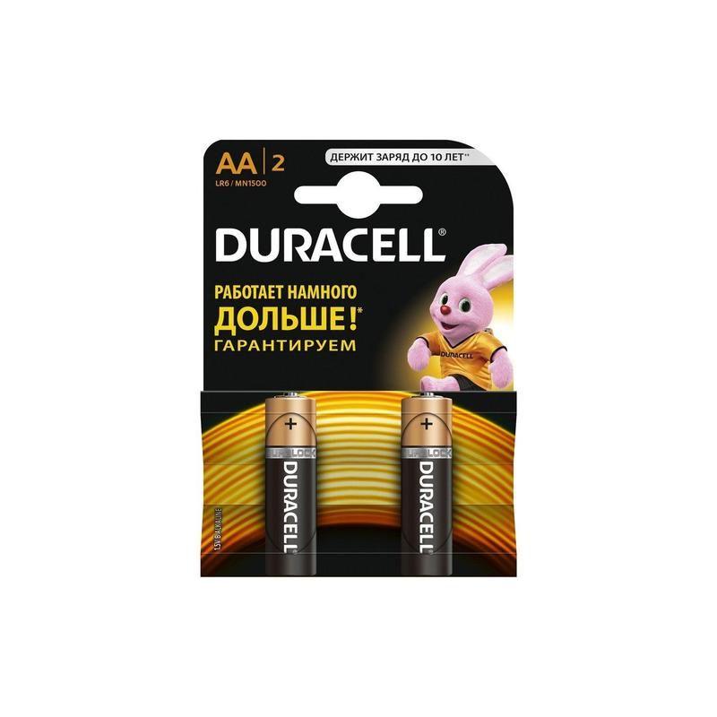 Батарейка DURACELL Basic АА 2шт LR6 (пальчиковые) -надежный источник питания для часто используемых
