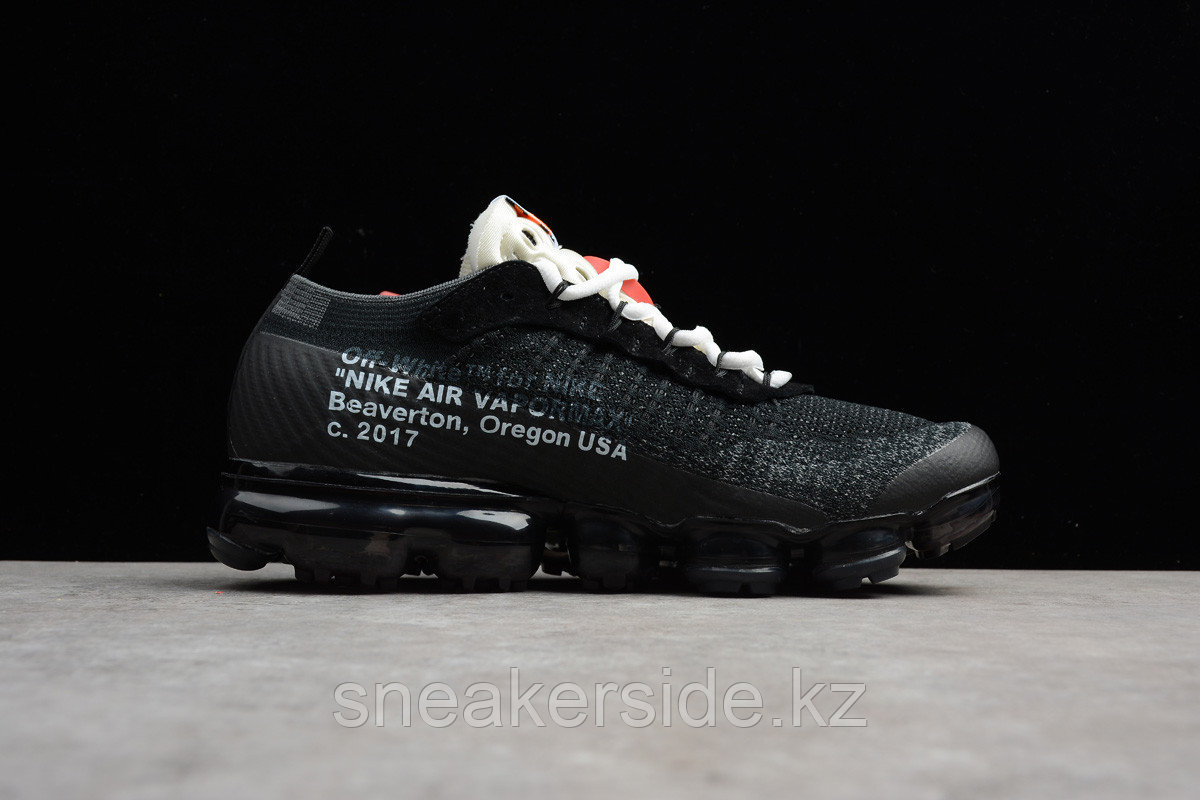 Кроссовки Off-White x Nikе Air VaporMax Flyknit "Black" (40-45) - фото 3 - id-p75924555