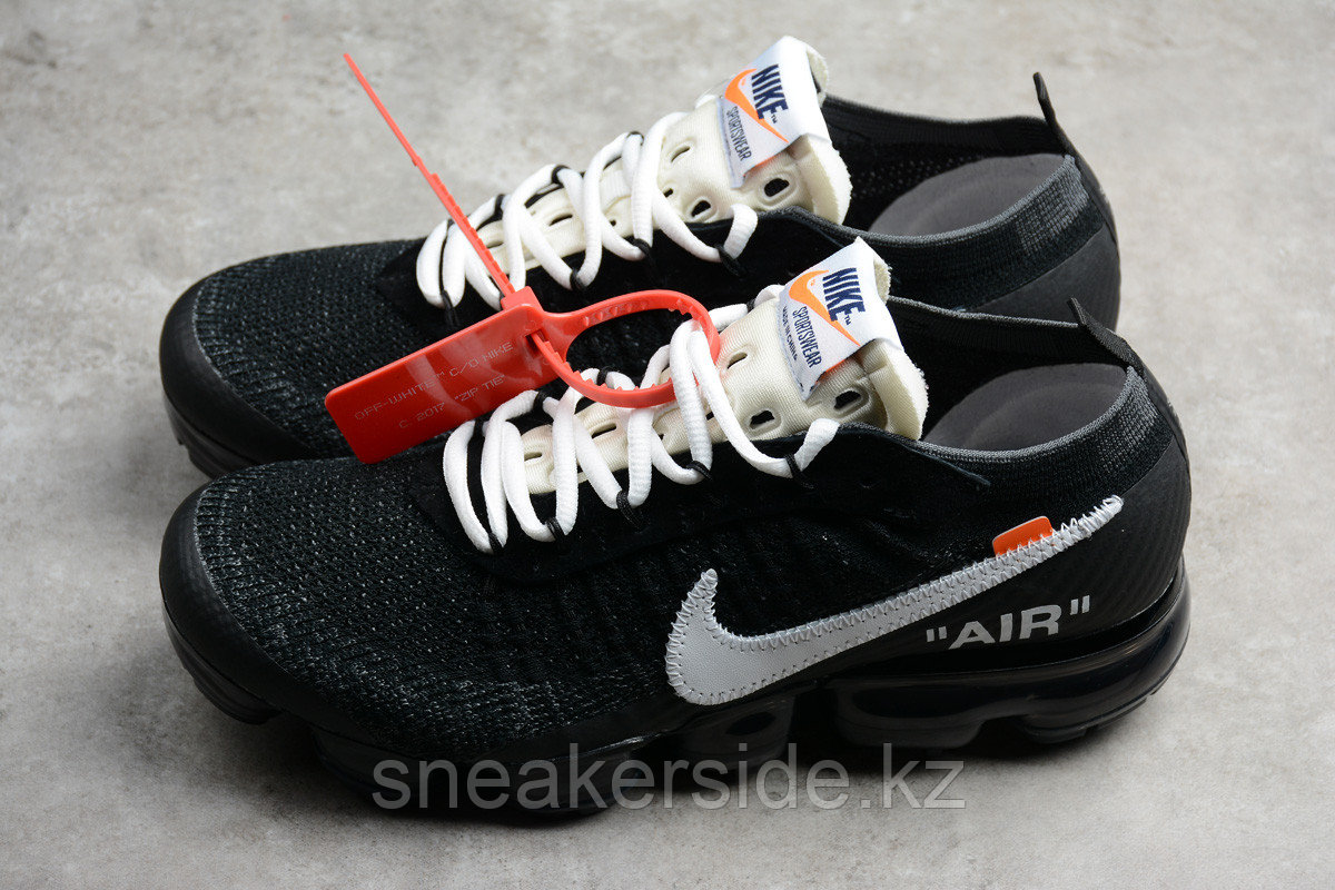 Кроссовки Off-White x Nikе Air VaporMax Flyknit "Black" (40-45) - фото 7 - id-p75924555