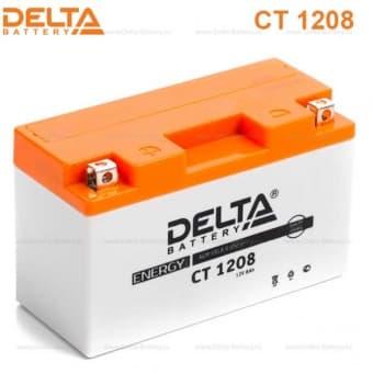 Аккумулятор Delta CT 1208 (12V / 8Ah) [YT7B-BS, YT7B-4, YT9B-BS] - фото 1 - id-p75927565