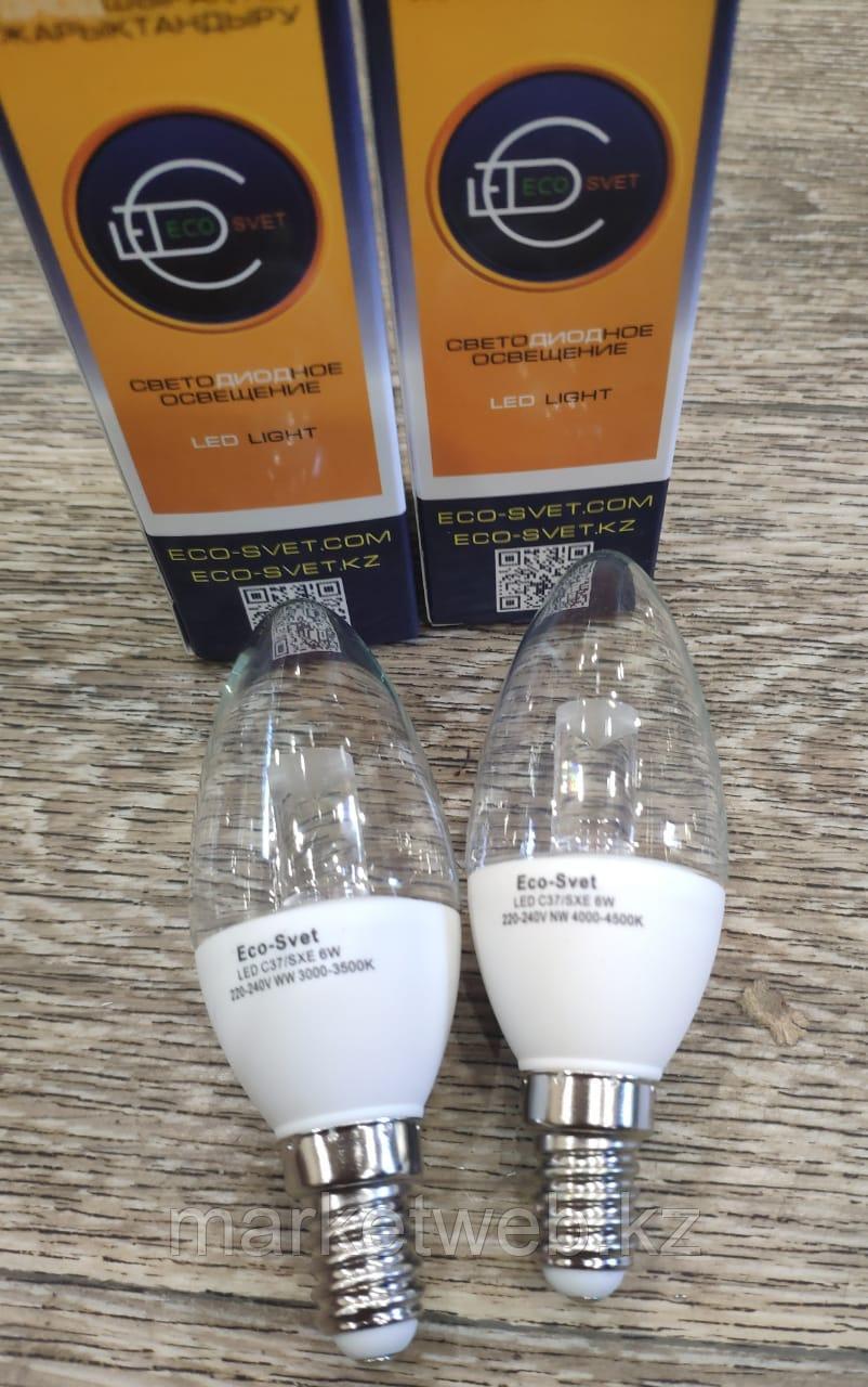 Светодиодная LED лампа C37/SXE 6W Eco-svet - фото 3 - id-p47751263