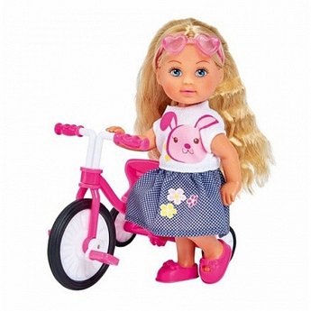 Кукла Еви 12 см на трехколесном велосипеде Simba