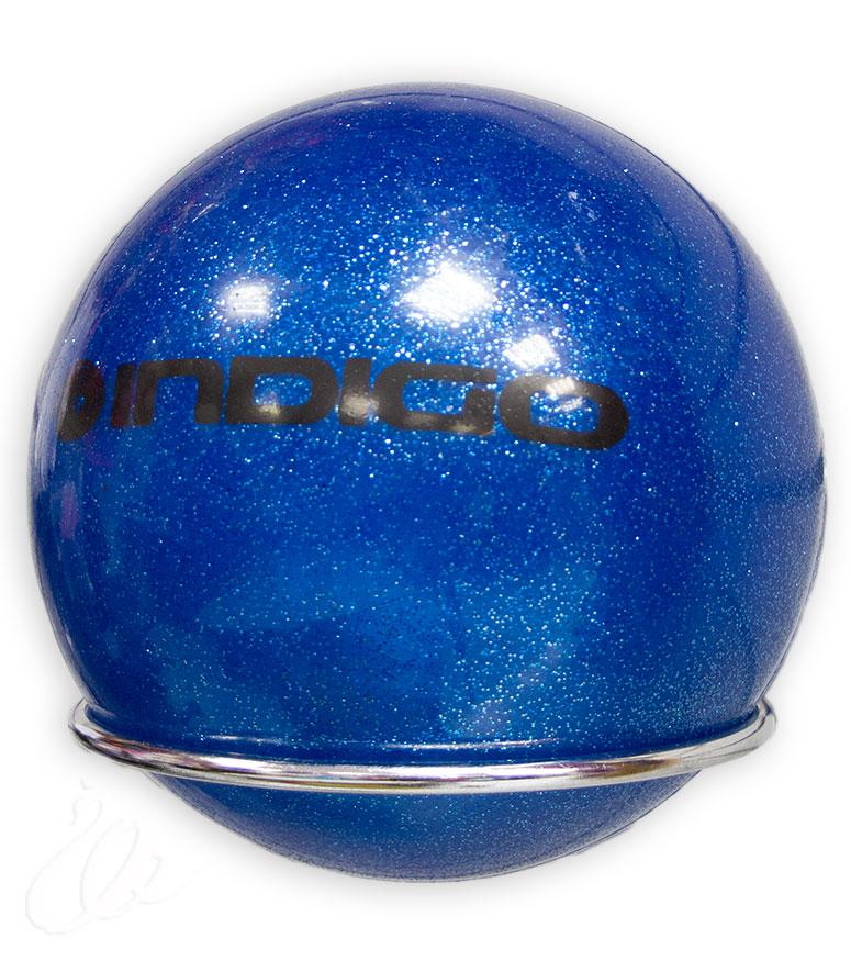 Мяч для художественной гимнастки с блестками 18 см Indigo - фото 3 - id-p75948454