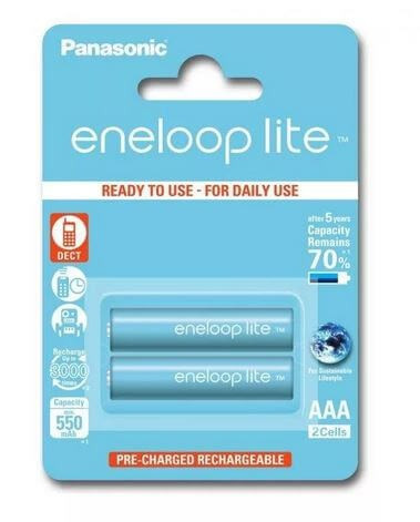 Аккумулятор Panasonic eneloop lite BK-4LCCE/2BE 550mAh AAA R03 BL2