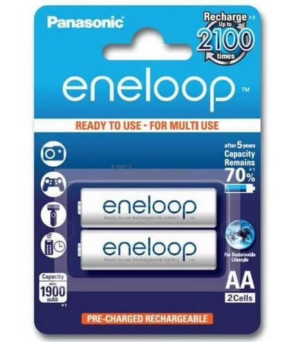 Аккумулятор Panasonic eneloop BK-3MCCE/2BE 1900mAh AA R6 BL2