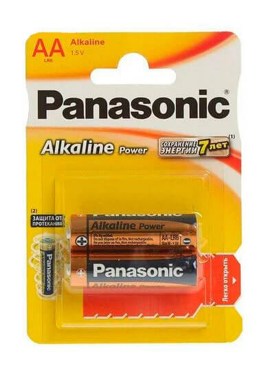 Батарейки Panasonic LR6 Alkaline Power BL*2