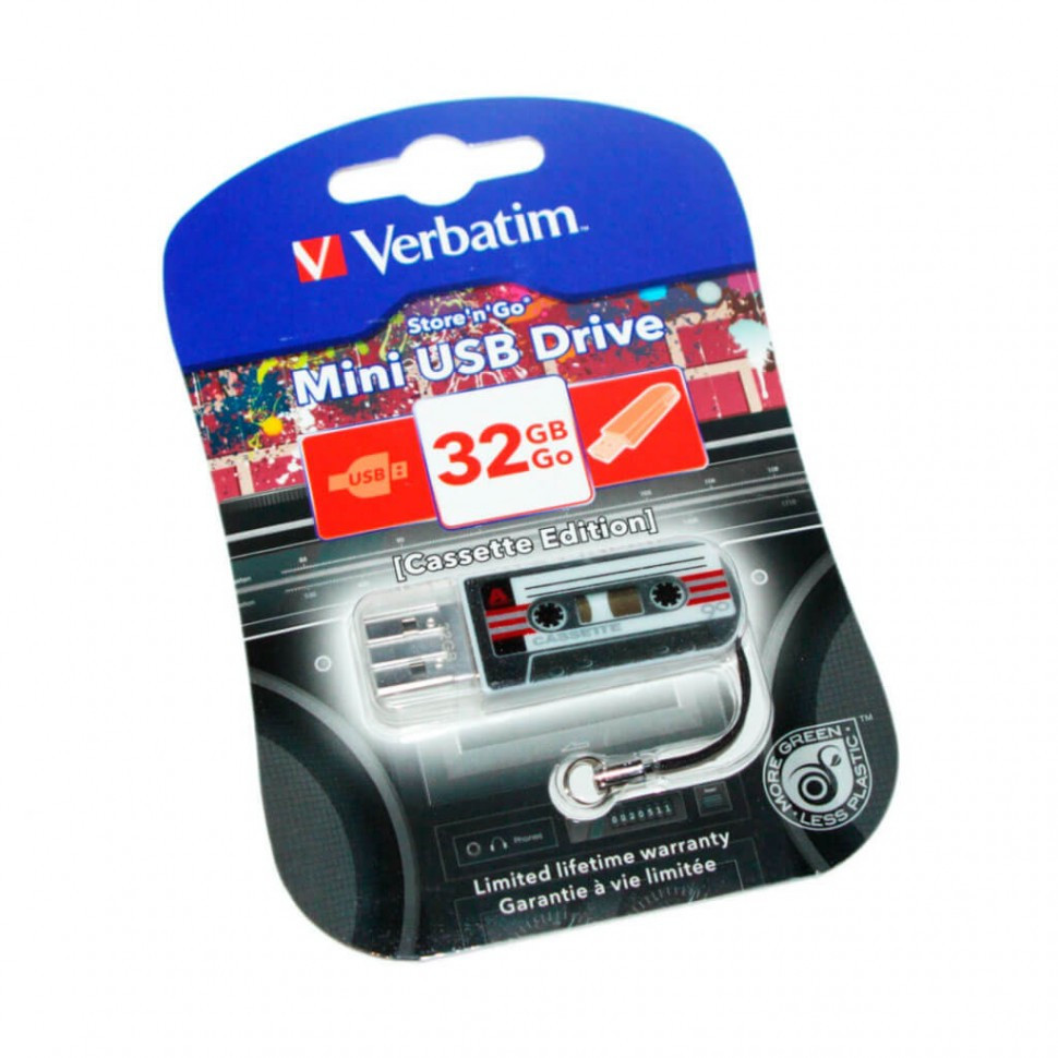 USB Флеш 32GB 2.0 Verbatim 049391 кассета черная