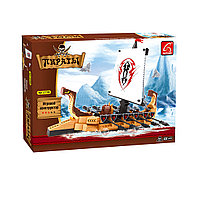 Игровой конструктор Ausini 27705 Пираты Драккар викингов 431 деталь Цветная коробка TVR17201 Игровой конструктор Ausini 27705 Пираты Драккар викингов 431 деталь Цветная коробка