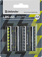 Элемент питания LR6 AA Defender Alkaline LR6-4B - 4штуки в блистере TAK14797 Элемент питания LR6 AA Defender Alkaline LR6-4B - 4штуки в блистере