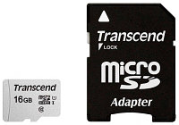 Карта памяти MicroSD 16GB Class 10 U1 Transcend TS16GUSD300S-A TAK20079 Карта памяти MicroSD 16GB Class 10 U1 Transcend TS16GUSD300S-A