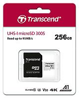 Карта памяти MicroSD 256GB Class 10 U3 A1 Transcend TS256GUSD300S-A TAK21940 Карта памяти MicroSD 256GB Class 10 U3 A1 Transcend TS256GUSD300S-A