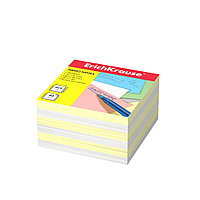 Блок для записей ErichKrause 9x9x5 см, 2 цвета: белый, желтый