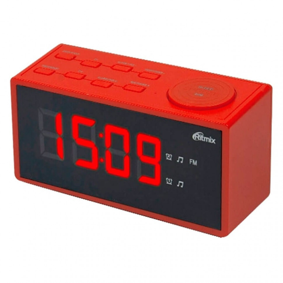 Радиочасы Ritmix RRC-1212 red