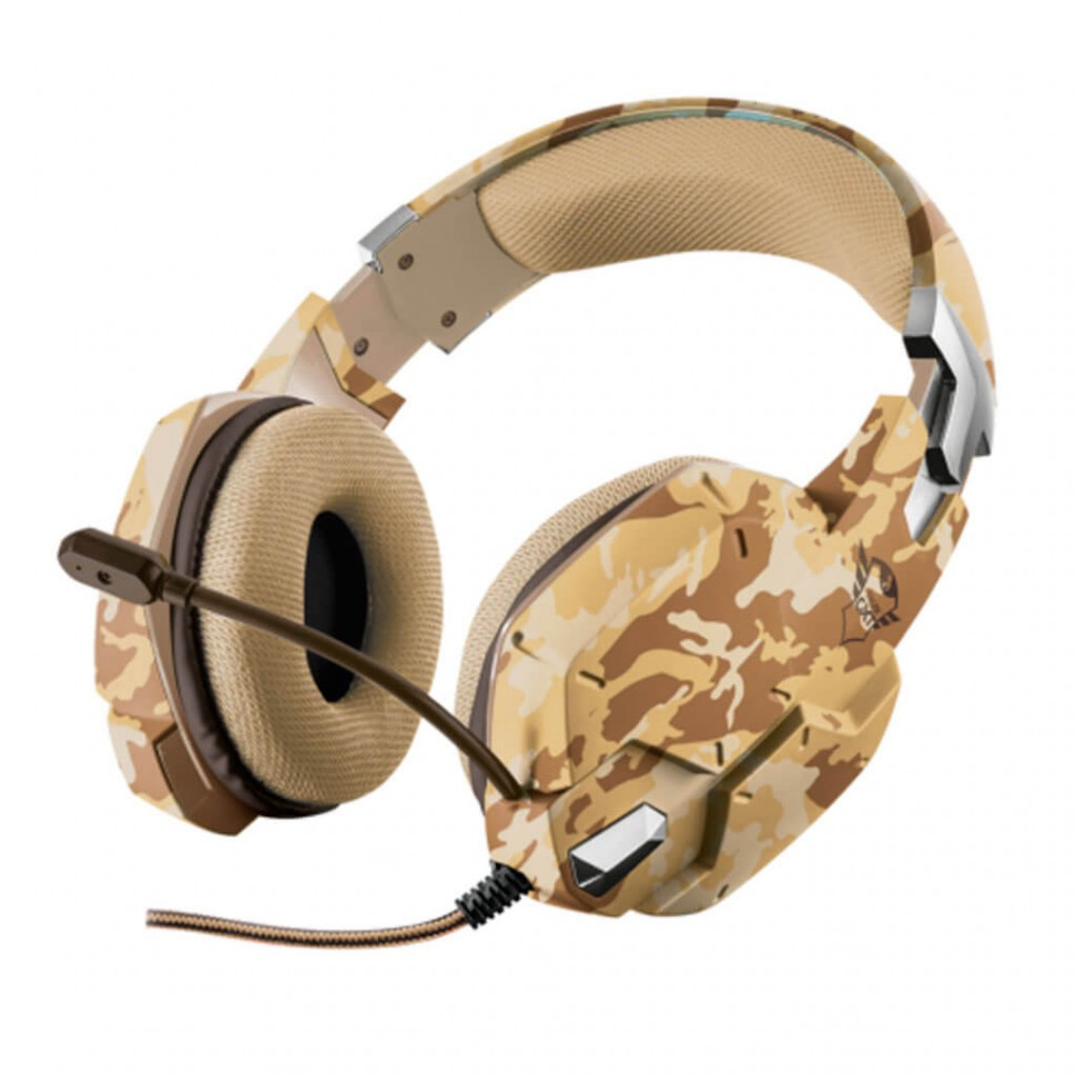 Наушники гарнитура игровая Trust GXT 322D CARUS HEADSET desert camo
