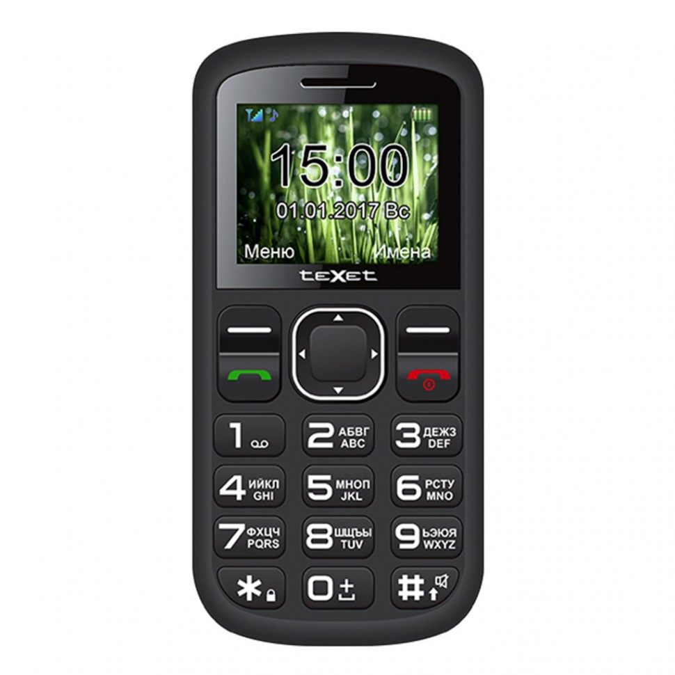 Мобильный телефон Texet TM-B220 черный-красный