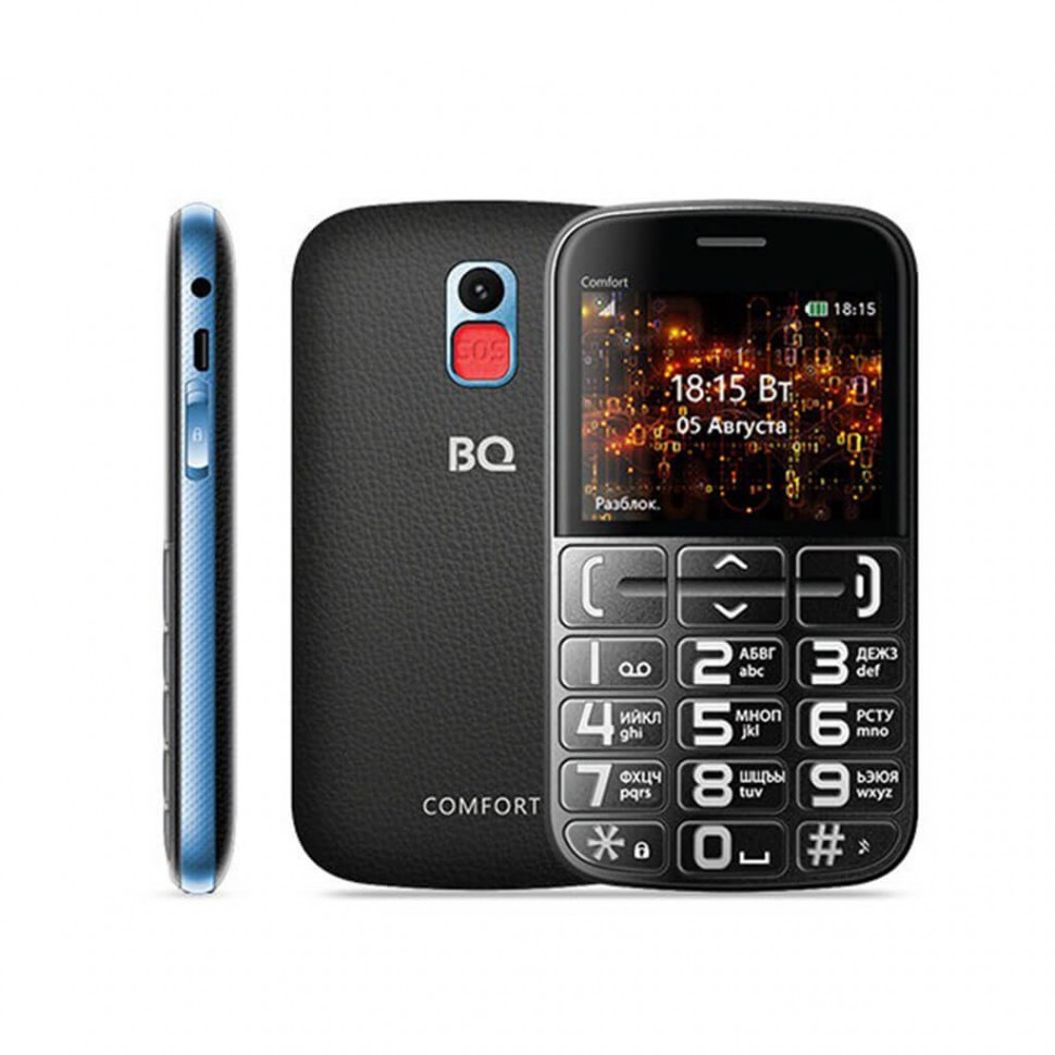 Мобильный телефон BQ-2441 Comfort Синий+Черный