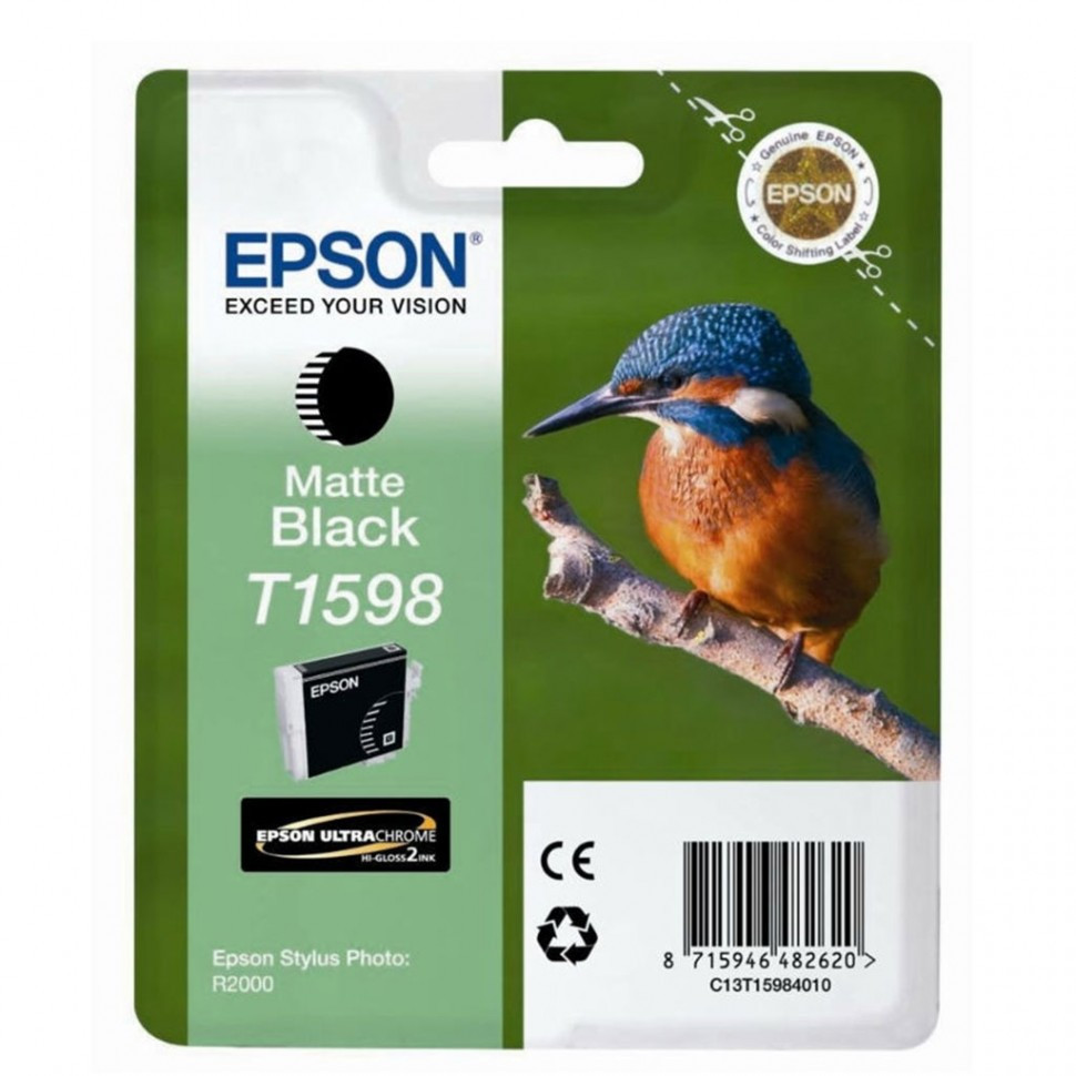 Картридж с черными чернилами для печати на матовых носителях Epson, C13T15984010