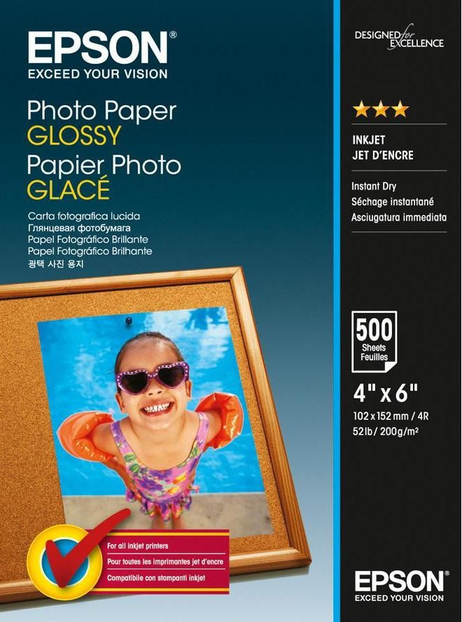 Бумага глянцевая Epson, C13S042549, 10x15 см, 500 листов
