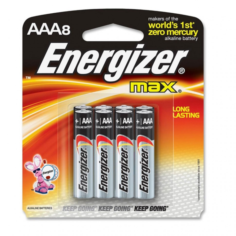 Элемент питания LR03 АAA Energizer MAX Alkaline 8 штук в блистере