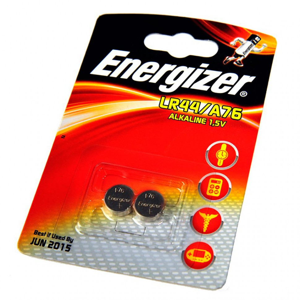Элемент питания Energizer LR 44/A76 -2 штуки в блистере