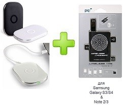 Модуль беспроводного зарядного уст-ва PQI-PowerQi Бандл T-300+Wireless Tag, + Адаптер для беспроводн