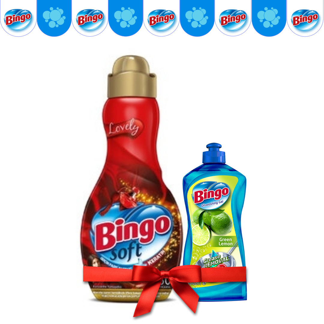 Концентрат для белья Bingo Lovely 1440 мл (в подарок Жидкость для посуды)