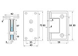 Петля стена-стекло центральное крепление монтажной пластины | FGD-55 SUS304/BL | Черная матовая, фото 2