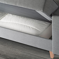 3-местный диван-кровать, АСКЕСТА Книса светло-серый ИКЕА, IKEA, фото 3