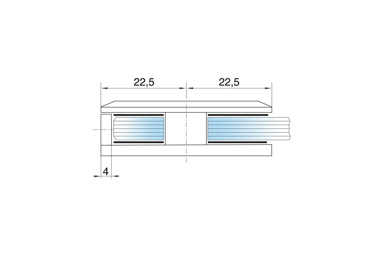 Коннектор DG-1 пол-стена-стекло | FGD-142 BR/TP | Латунь/ Золотой - фото 2 - id-p63519023