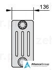 Стальной трубчатый радиатор 4-колончатый Zehnder Charleston 4075/13 №1270 3/4" RAL 9016