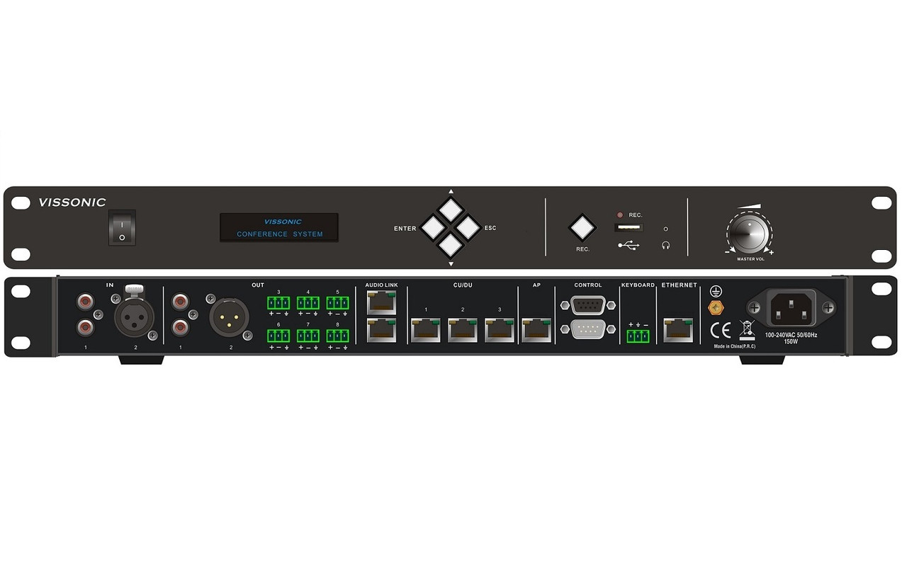 ЦЕНТРАЛЬНЫЙ БЛОК КОНФЕРЕНЦ-СИСТЕМЫ VISSONIC VIS-DCP2000-R
