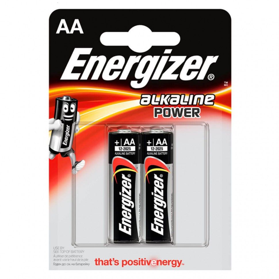 Элемент питания LR6 AA Energizer POWER Alkaline 2 штуки в блистере