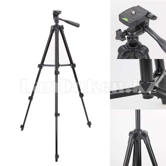 SHtativ-trenoga dlya fotoapparata/smartfona TRIPOD-3120A universal'nyj, s urovnem i chekhlom