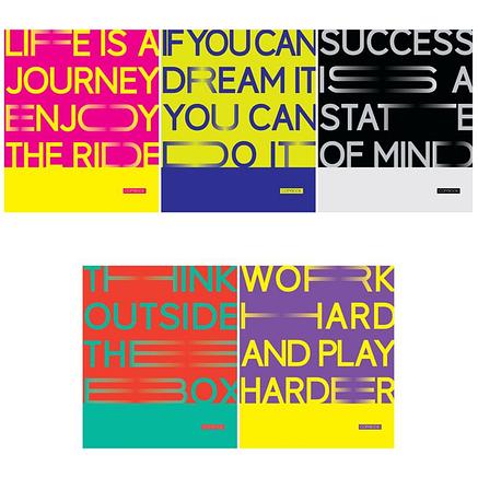 Тетрадь 48л., А5, клетка ArtSpace "Моноколор. 2color quotes", фото 2
