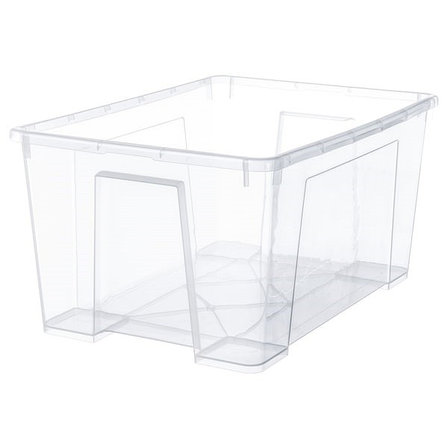 Контейнер САМЛА прозрачный 56x39x28 см/45 л ИКЕА, IKEA, фото 2